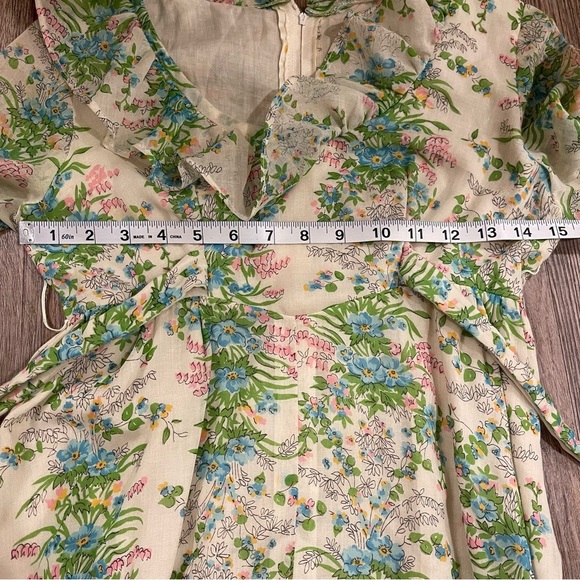 Vtg 70s This Is Yours Women’s XS Prairie Dress Gunne Style Floral Renaissance - Picture 7 of 11